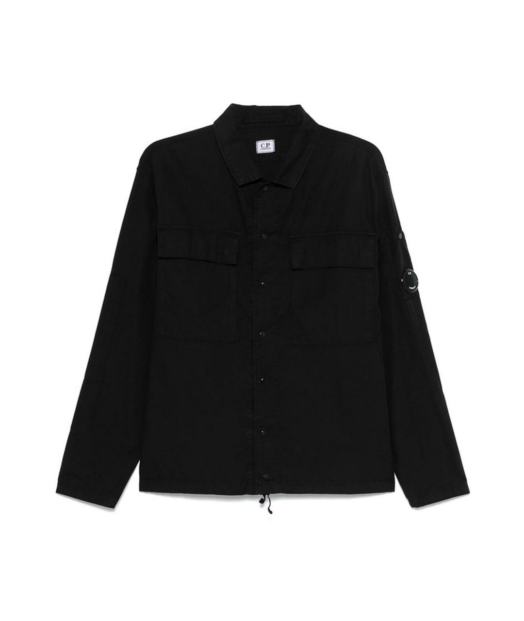 CP COMPANY Черная хлопковая классическая рубашка, фото 1
