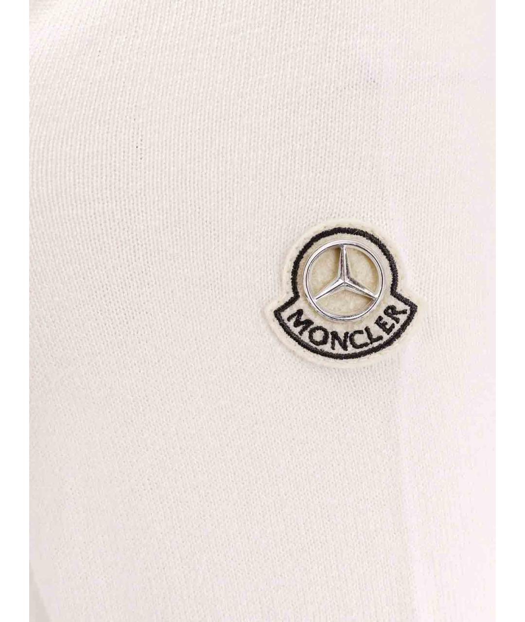 MONCLER Белый хлопковый джемпер / свитер, фото 3