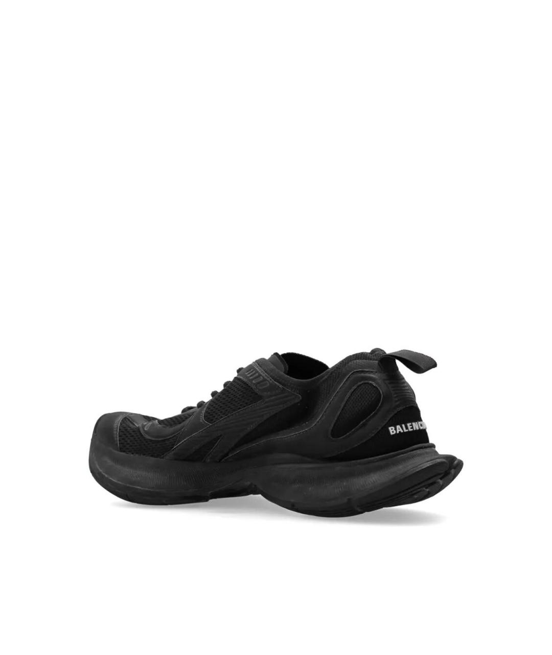 BALENCIAGA Черные кожаные низкие кроссовки / кеды, фото 4