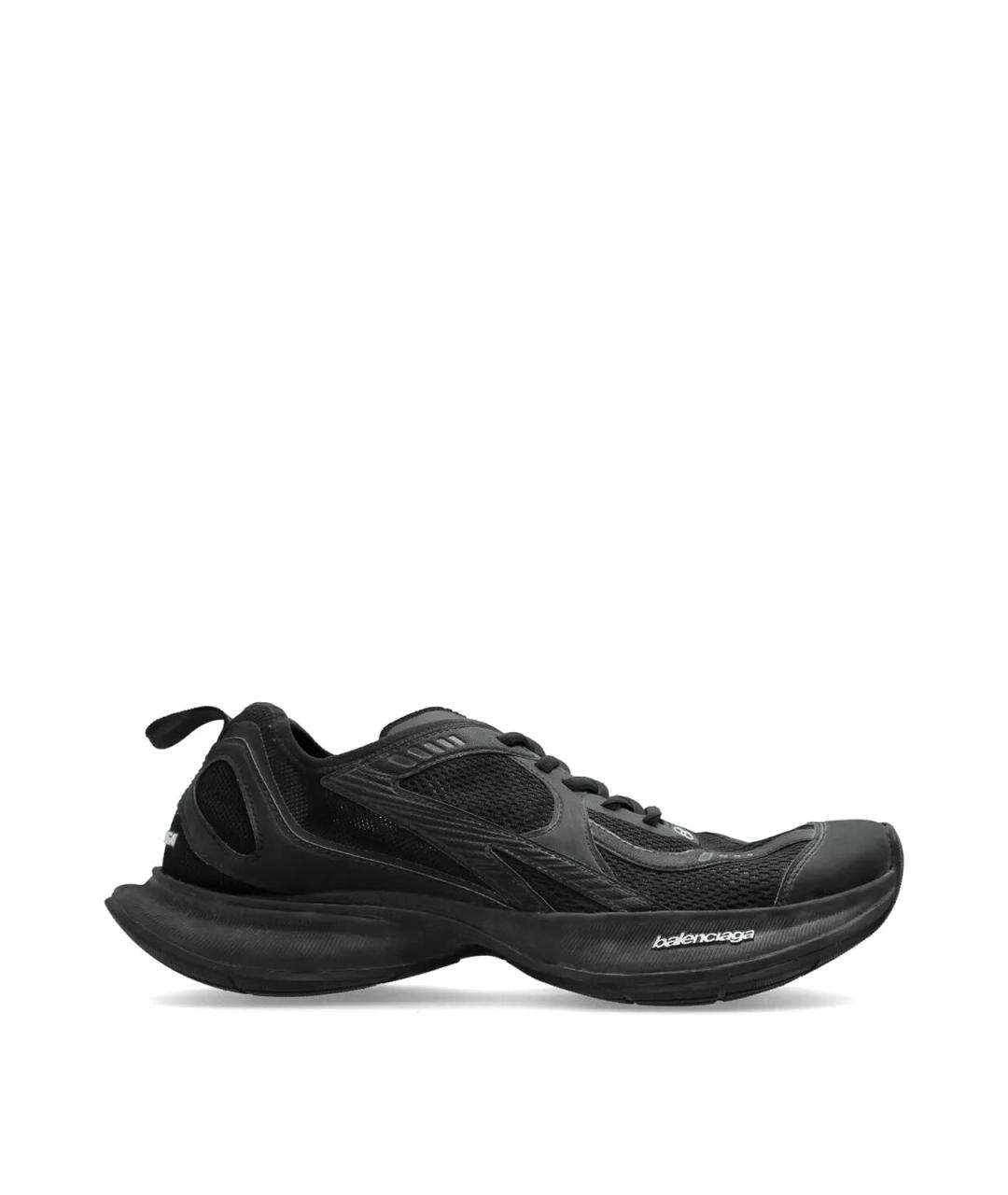 BALENCIAGA Черные кожаные низкие кроссовки / кеды, фото 1