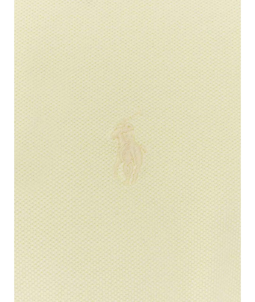 POLO RALPH LAUREN Желтая хлопковая футболка, фото 3