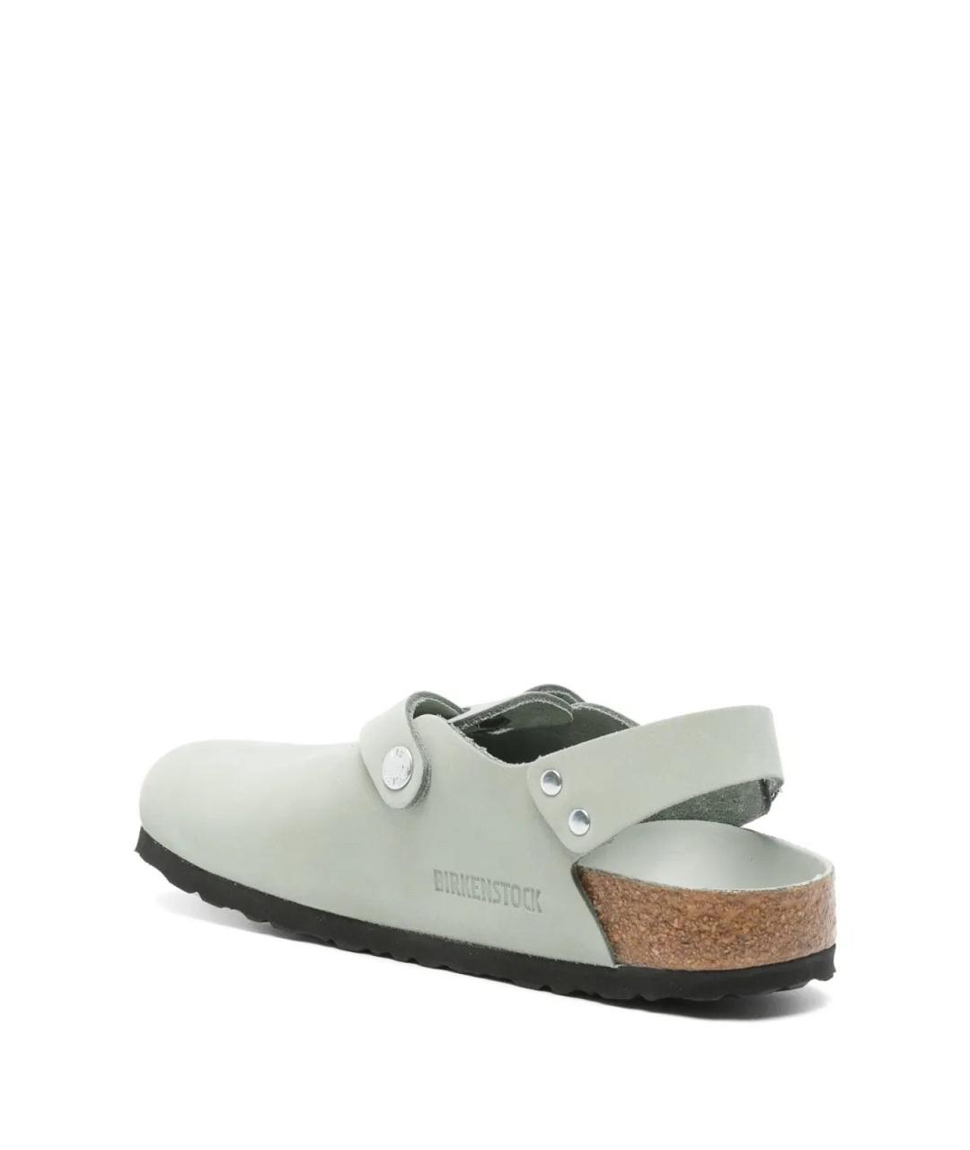 BIRKENSTOCK Голубые кожаные лоферы, фото 4