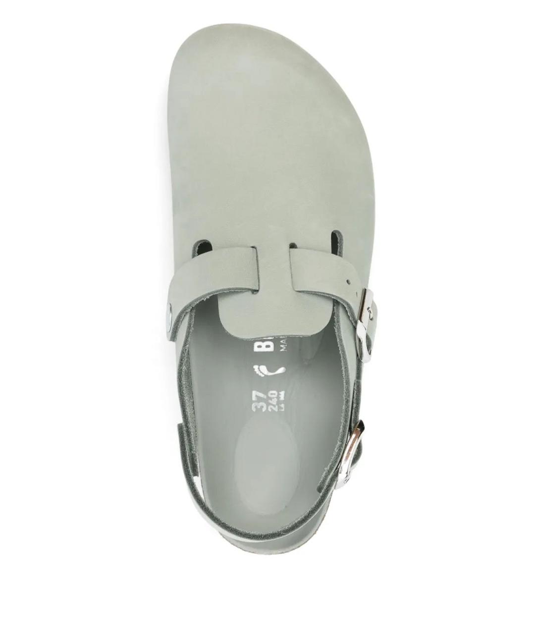 BIRKENSTOCK Голубые кожаные лоферы, фото 3