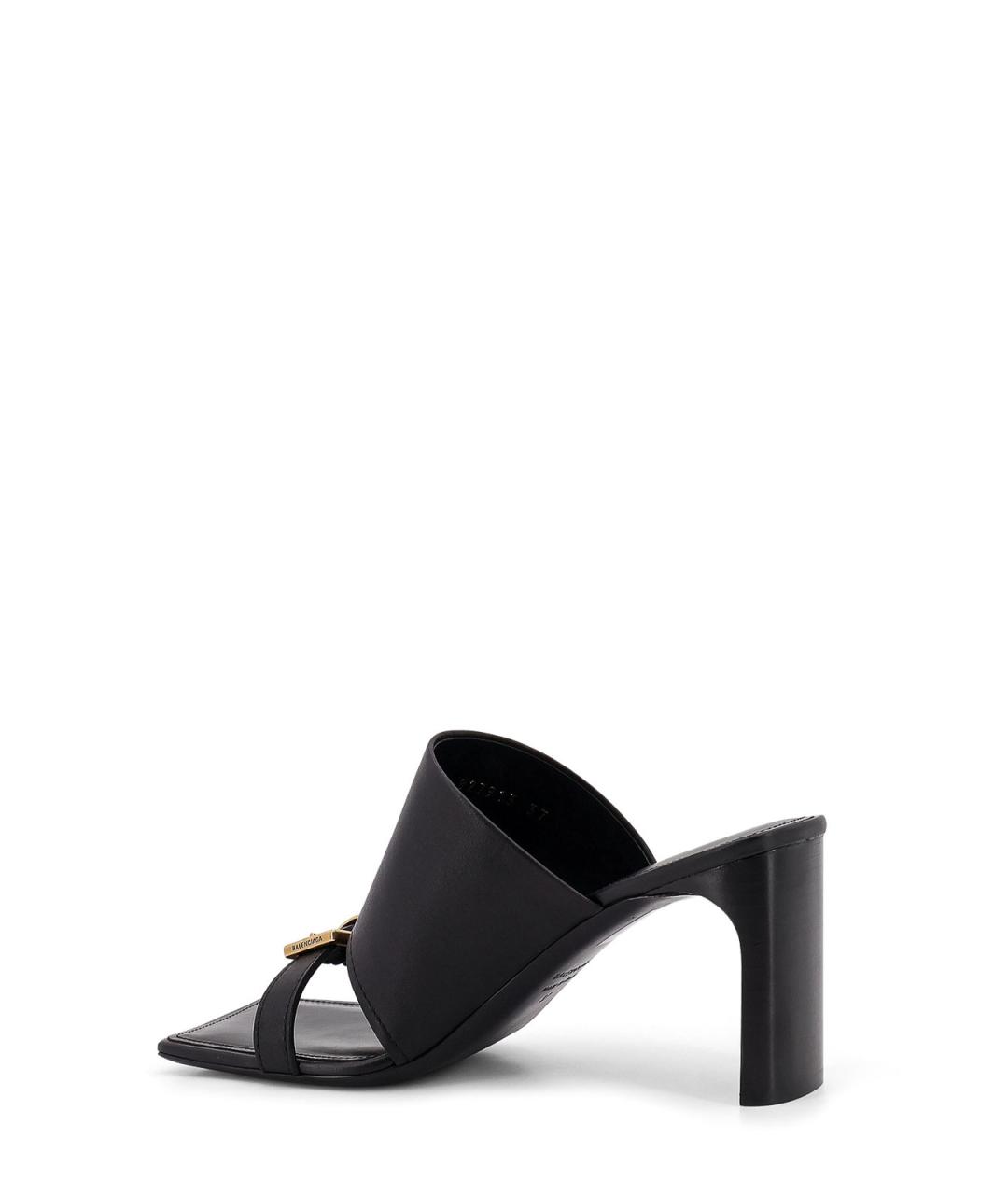 BALENCIAGA Черные кожаные сандалии, фото 3