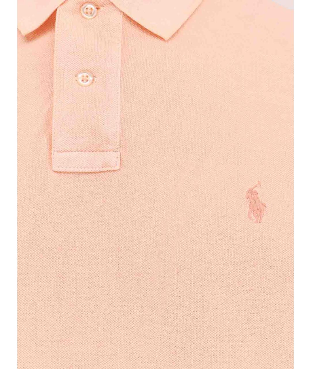 POLO RALPH LAUREN Оранжевая хлопковая футболка, фото 3