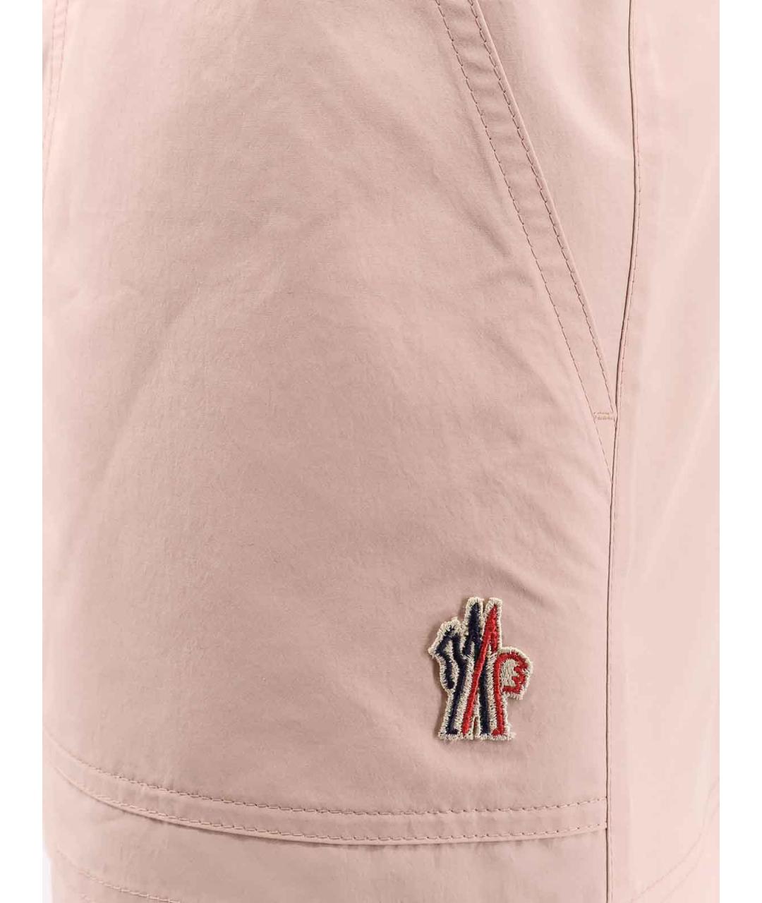 MONCLER Розовые полиамидовые шорты, фото 3