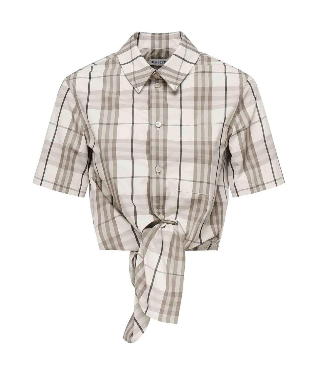 BURBERRY Бежевая хлопковая рубашка, фото 1