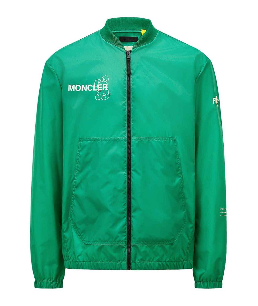 MONCLER Зеленая полиамидовая куртка, фото 1