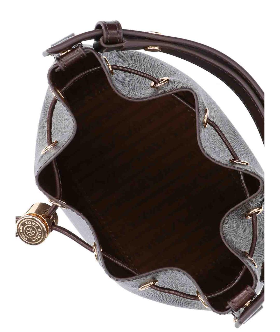TORY BURCH Коричневая хлопковая сумка через плечо, фото 4