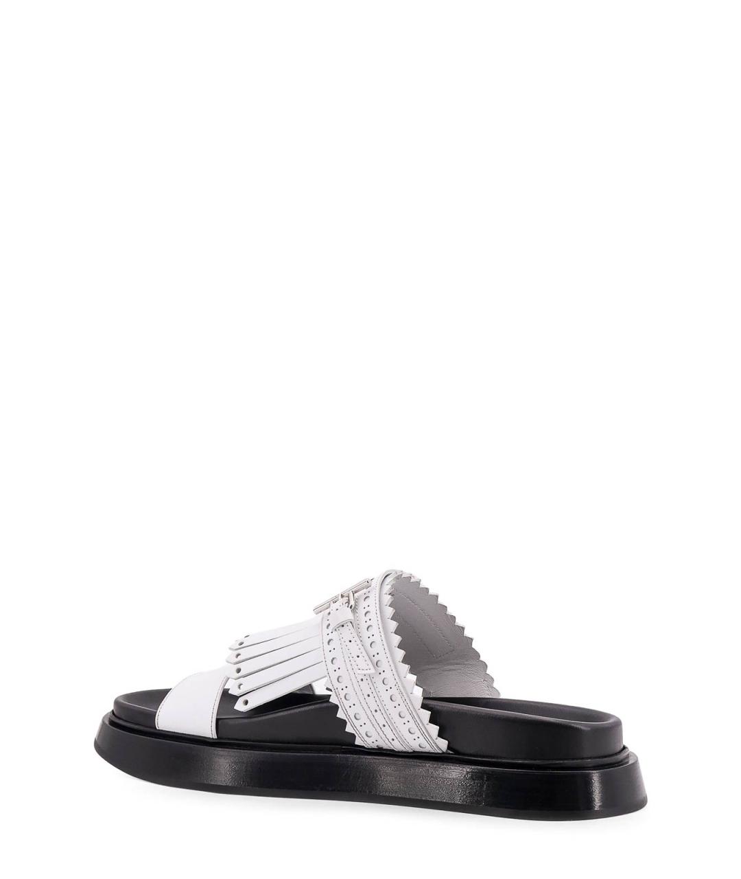 ALEXANDER MCQUEEN Белые кожаные сандалии, фото 3