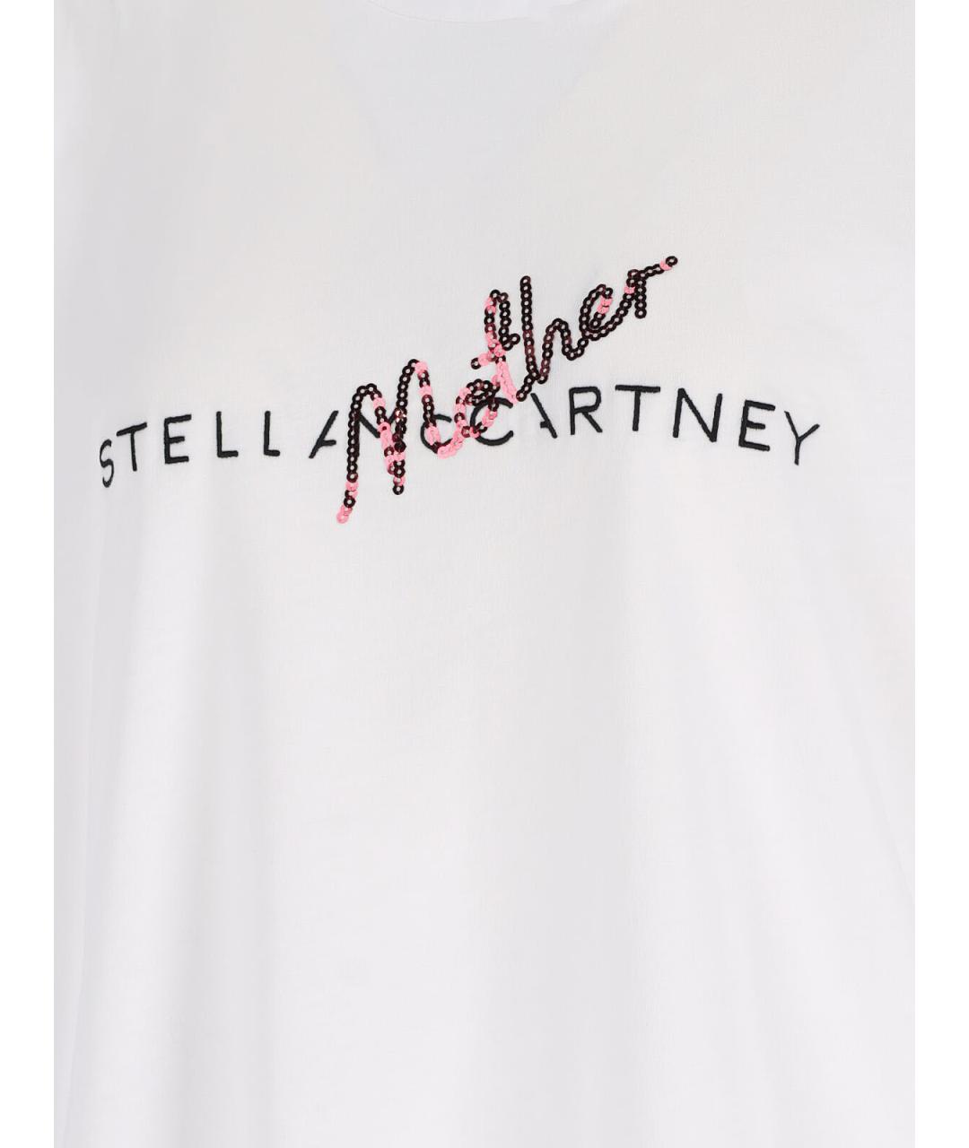 STELLA MCCARTNEY Белая хлопковая футболка, фото 3