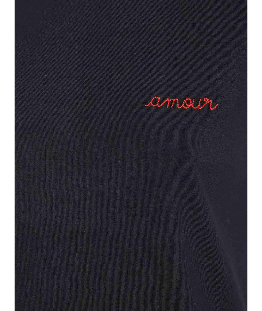 MAISON LABICHE Черная хлопковая футболка, фото 3