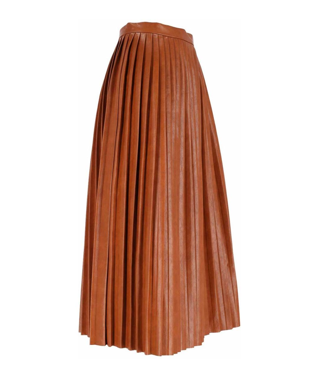 MM6 MAISON MARGIELA Коричневая вискозная юбка миди, фото 3