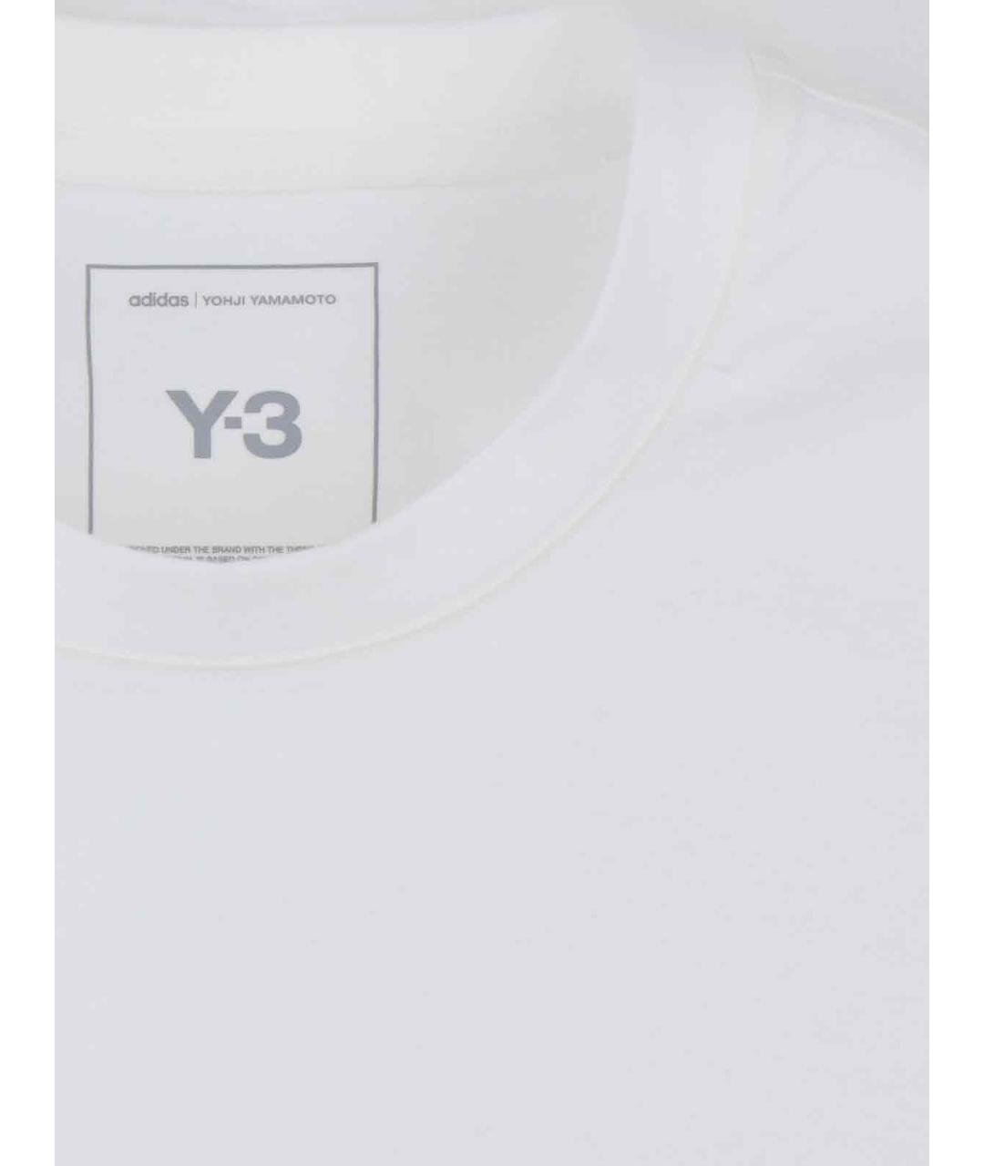 Y-3 Белая хлопковая футболка, фото 3