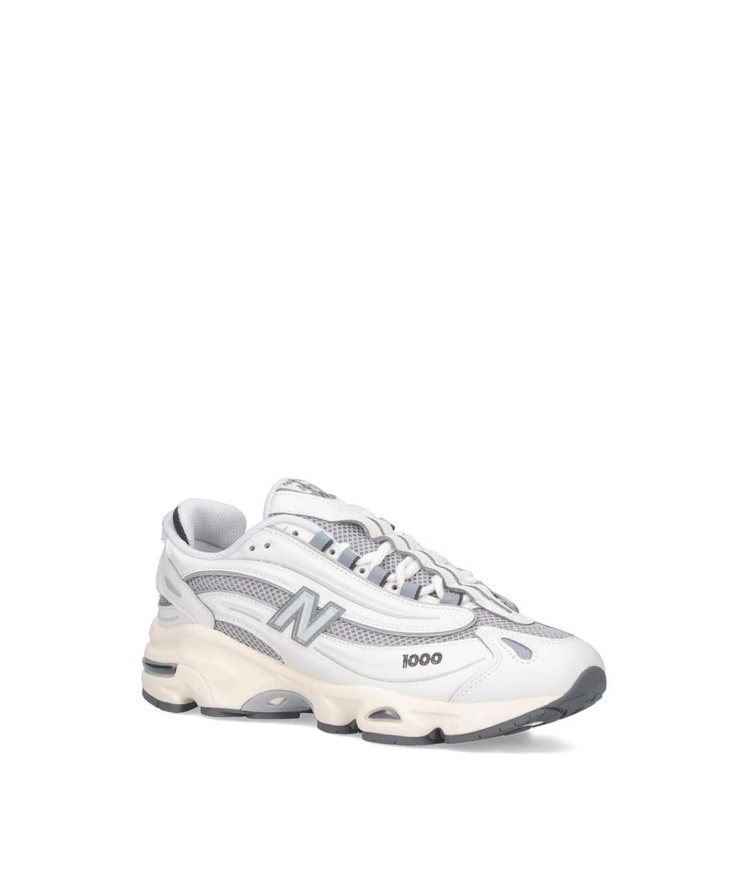 NEW BALANCE Белые кожаные низкие кроссовки / кеды, фото 2