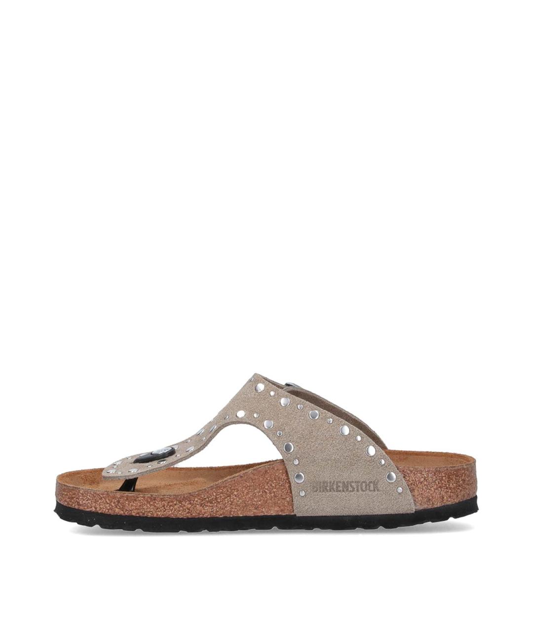 BIRKENSTOCK Бежевые замшевые сандалии, фото 3