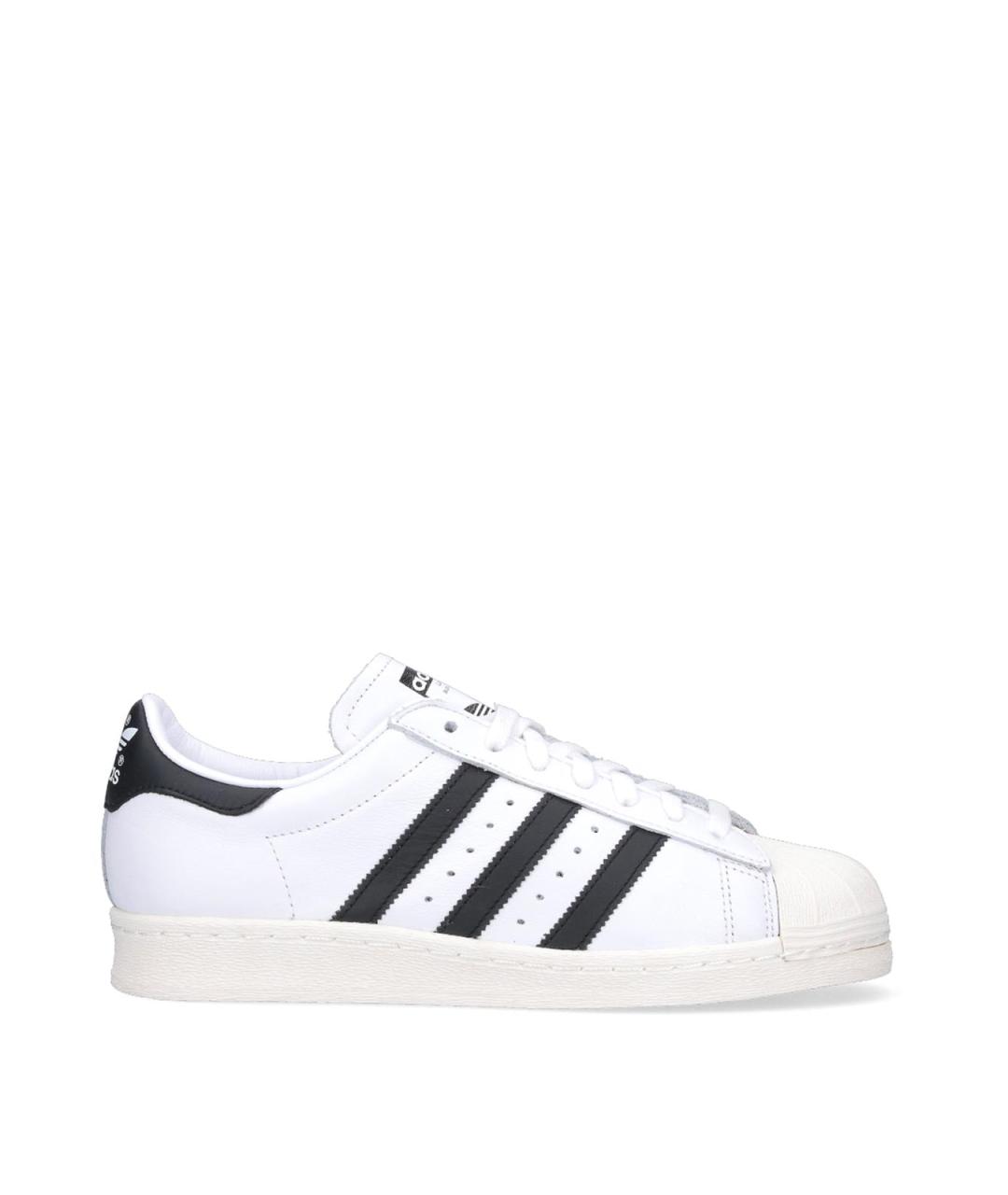 ADIDAS Белые кожаные низкие кроссовки / кеды, фото 1