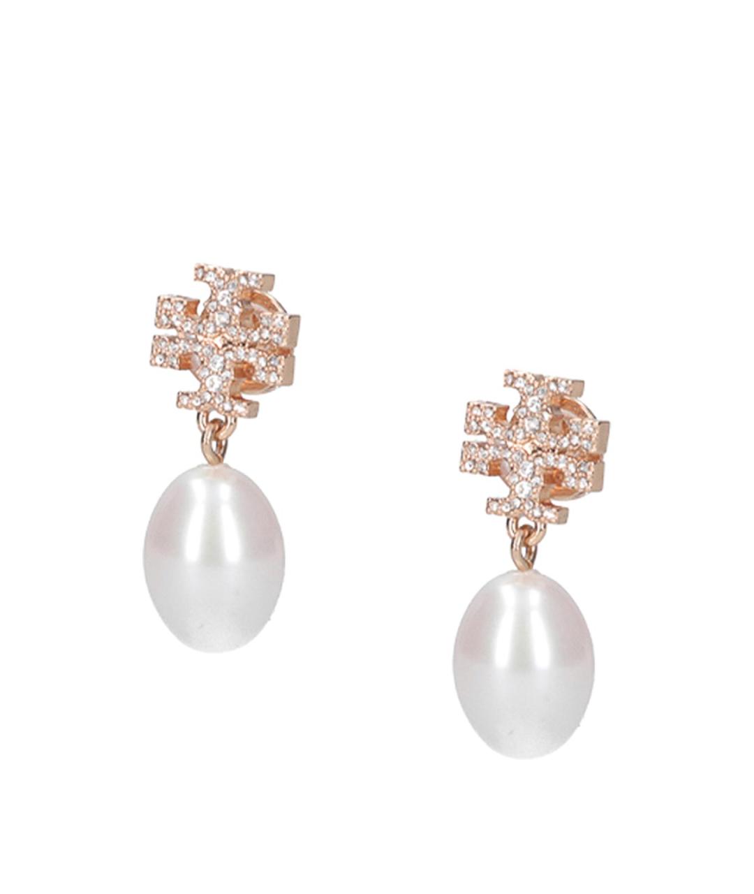 TORY BURCH Белые пластиковые серьги, фото 1
