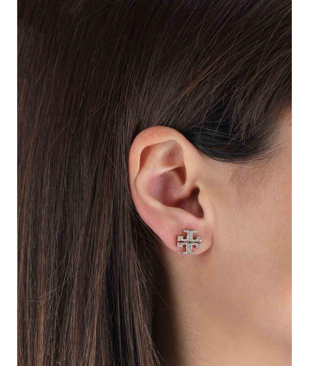 TORY BURCH Золотые пластиковые серьги, фото 2