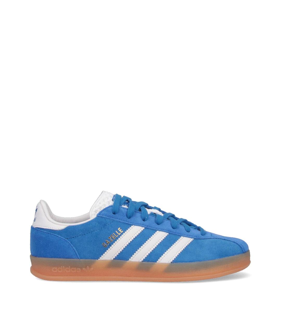 ADIDAS Синие замшевые низкие кроссовки / кеды, фото 1