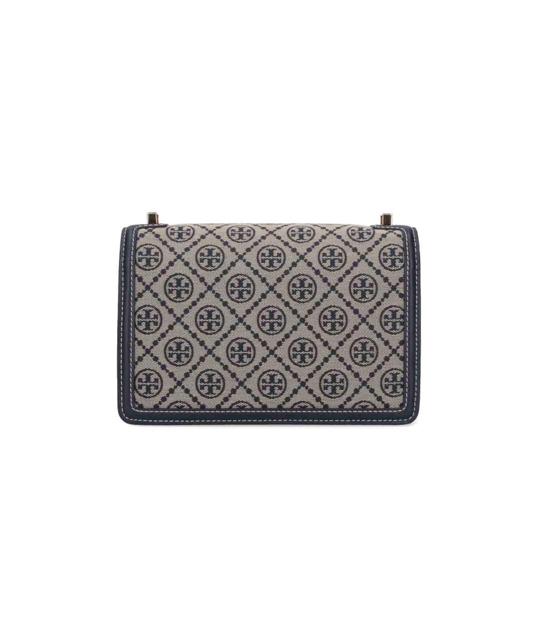 TORY BURCH Синяя хлопковая сумка через плечо, фото 3