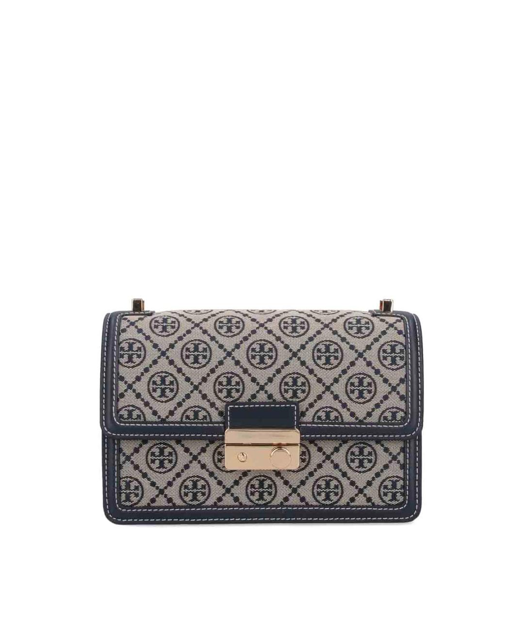 TORY BURCH Синяя хлопковая сумка через плечо, фото 1