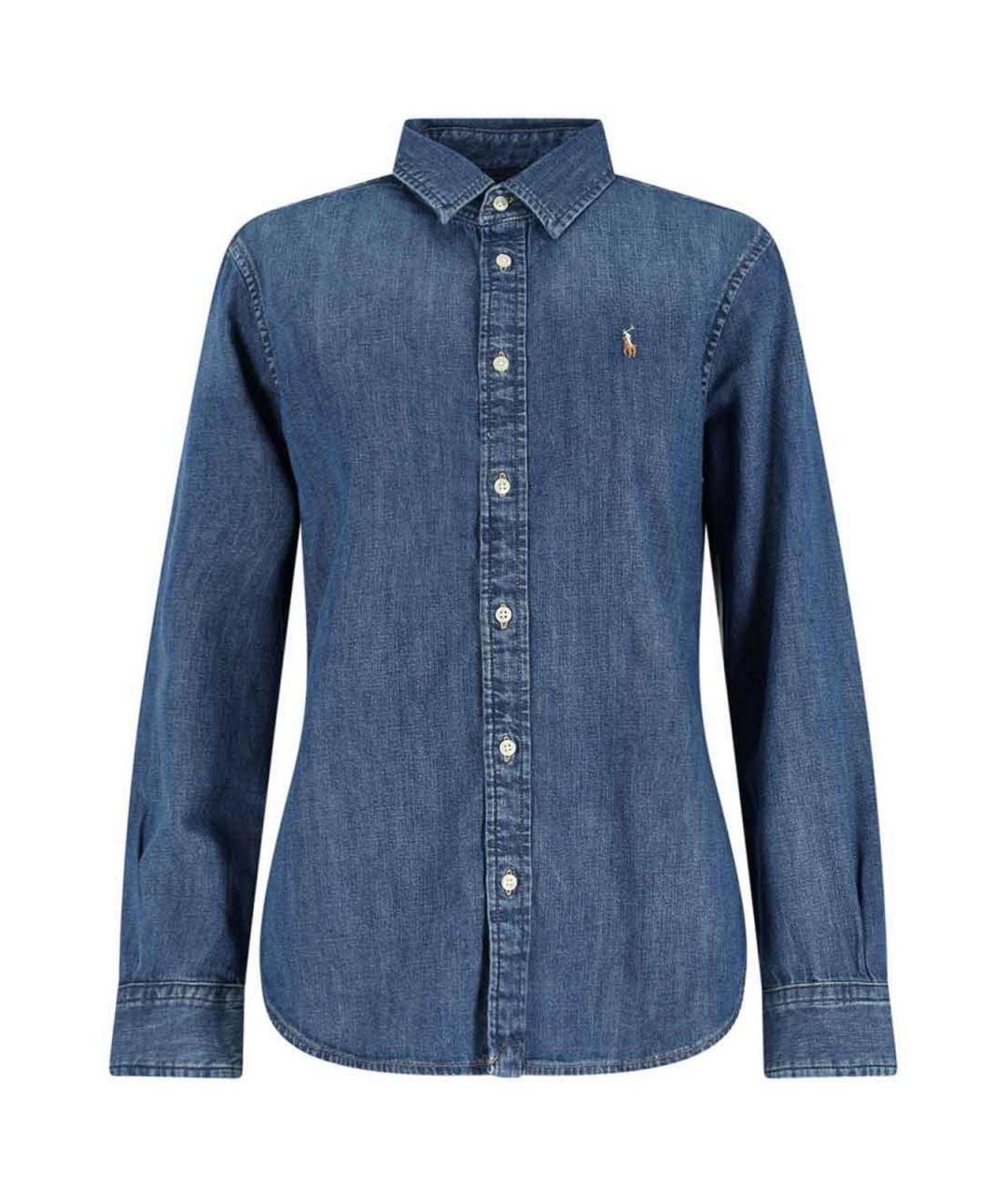 POLO RALPH LAUREN Синяя хлопковая рубашка, фото 1