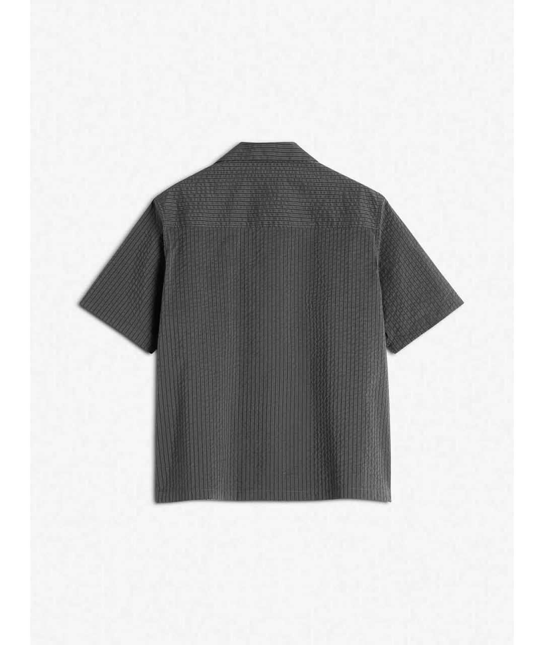 MAISON KITSUNE Серая хлопковая кэжуал рубашка, фото 2