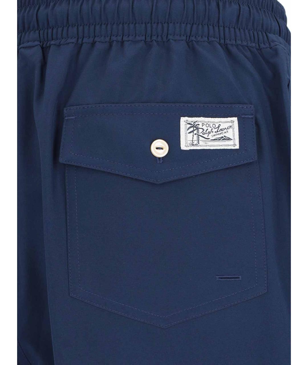 POLO RALPH LAUREN Синие полиэстеровые шорты, фото 5