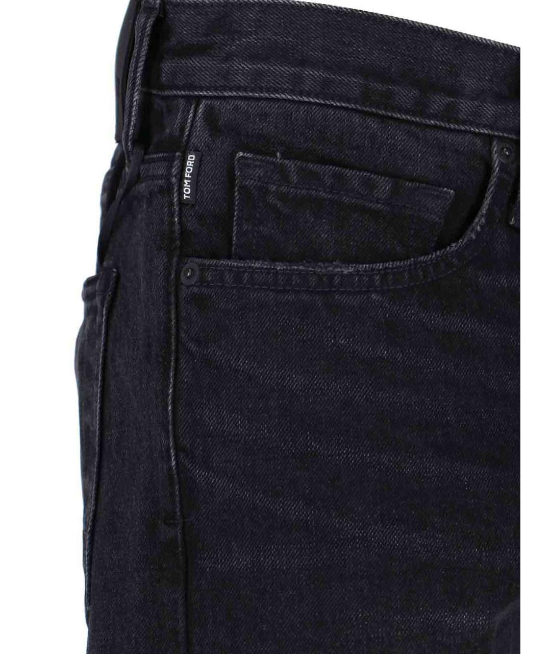 TOM FORD Черные хлопковые джинсы, фото 4