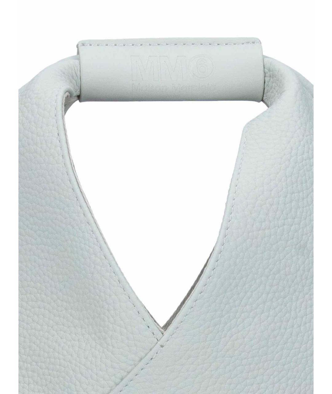 MM6 MAISON MARGIELA Голубая кожаная сумка через плечо, фото 4