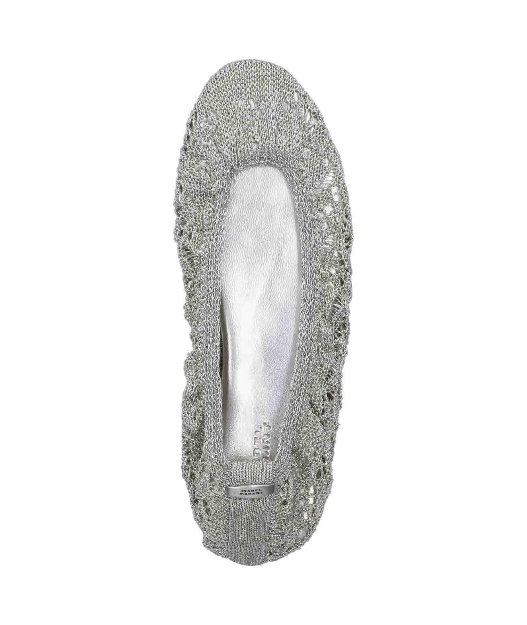 ISABEL MARANT Серебряные синтетические балетки, фото 5