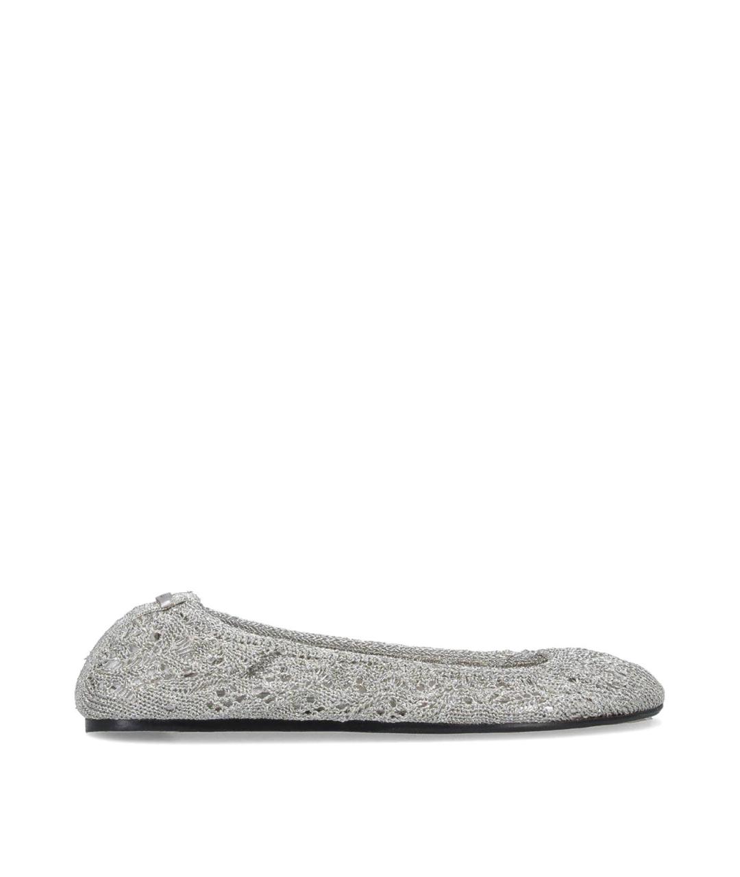 ISABEL MARANT Серебряные синтетические балетки, фото 1