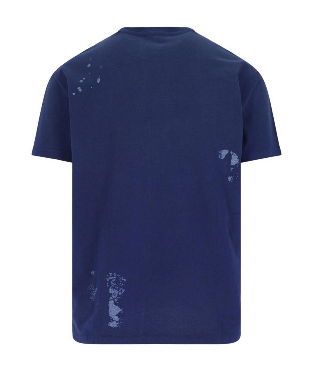 POLO RALPH LAUREN Синяя хлопковая футболка, фото 2