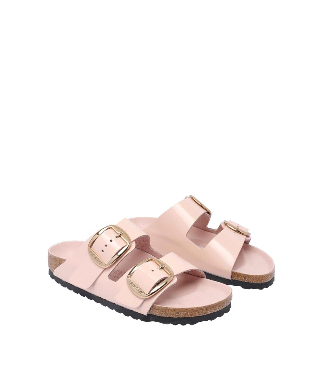 BIRKENSTOCK Бежевые кожаные сандалии, фото 2
