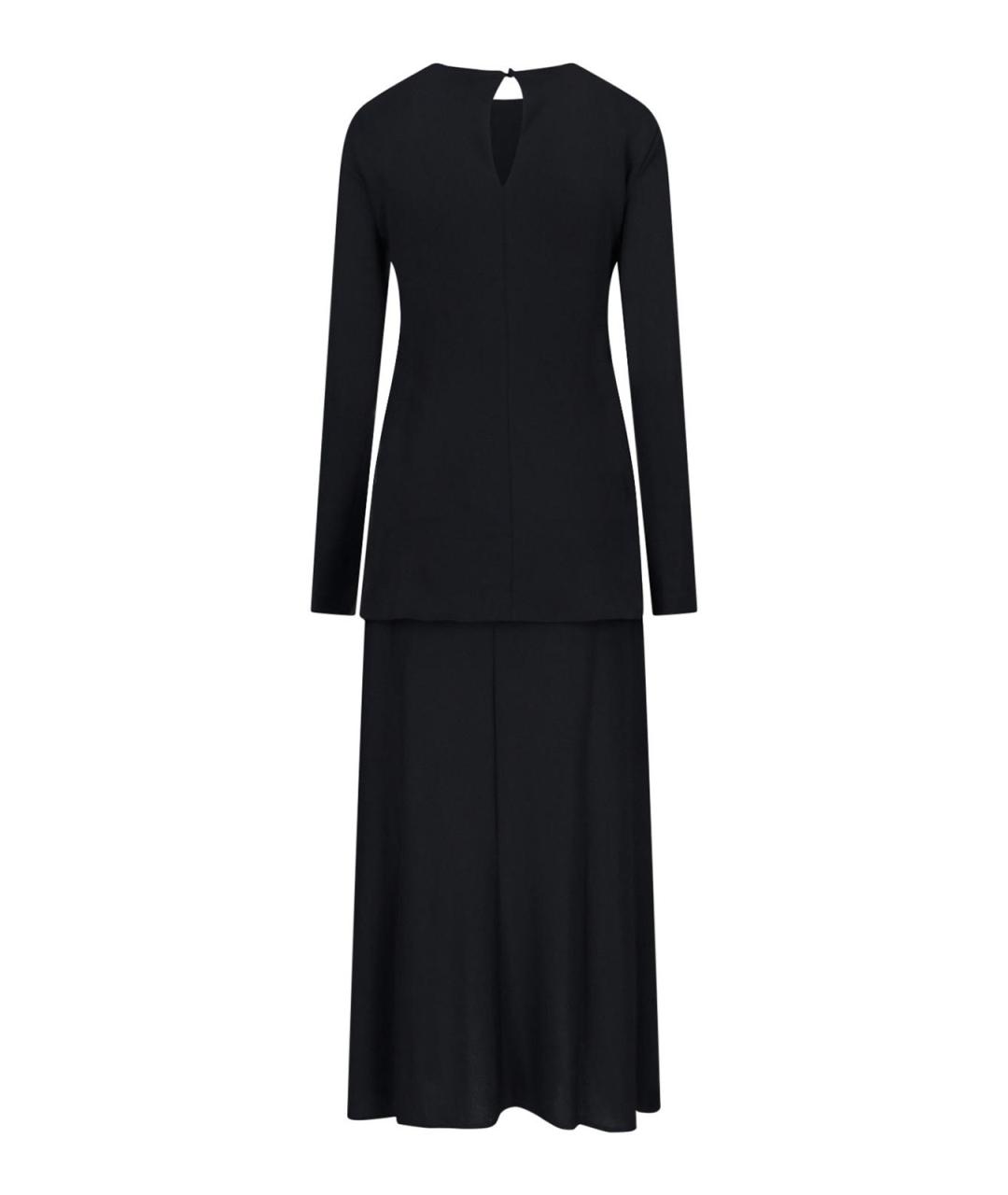 JIL SANDER Черное вискозное повседневное платье, фото 2
