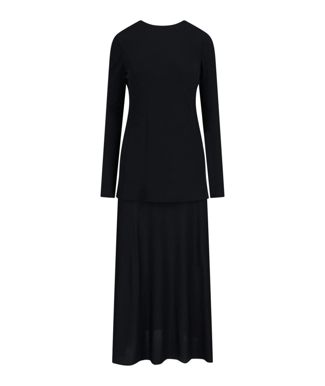 JIL SANDER Черное вискозное повседневное платье, фото 1