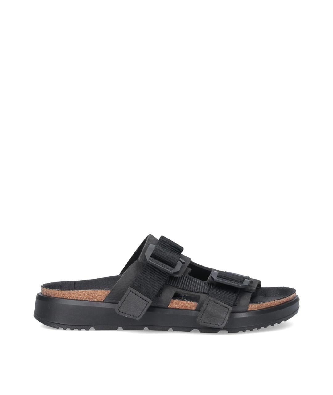 BIRKENSTOCK Черные кожаные сандалии, фото 1