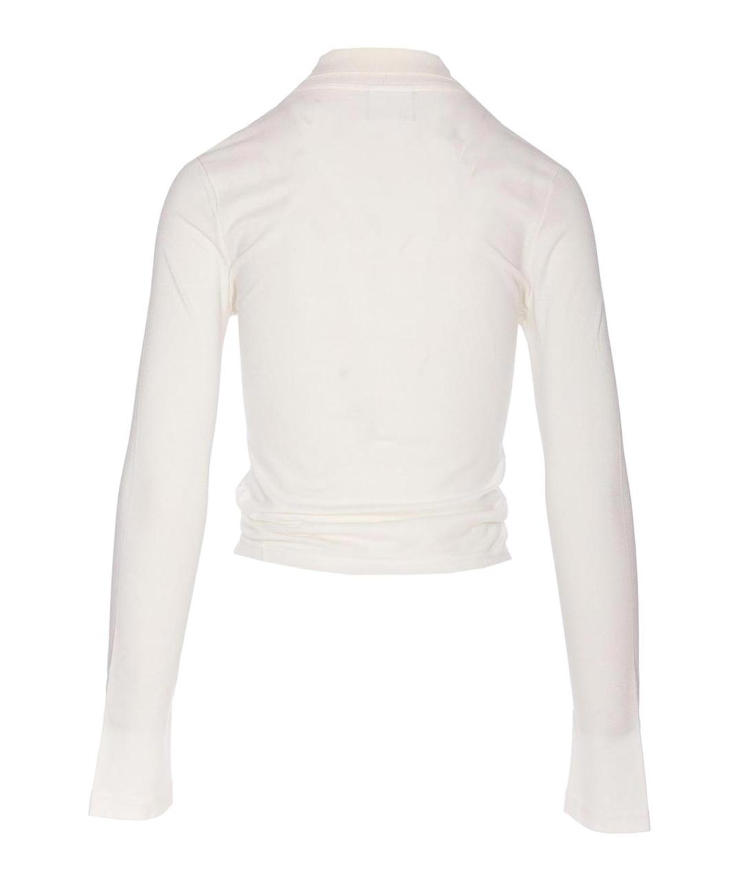 COURREGES Белая хлопковая футболка, фото 2