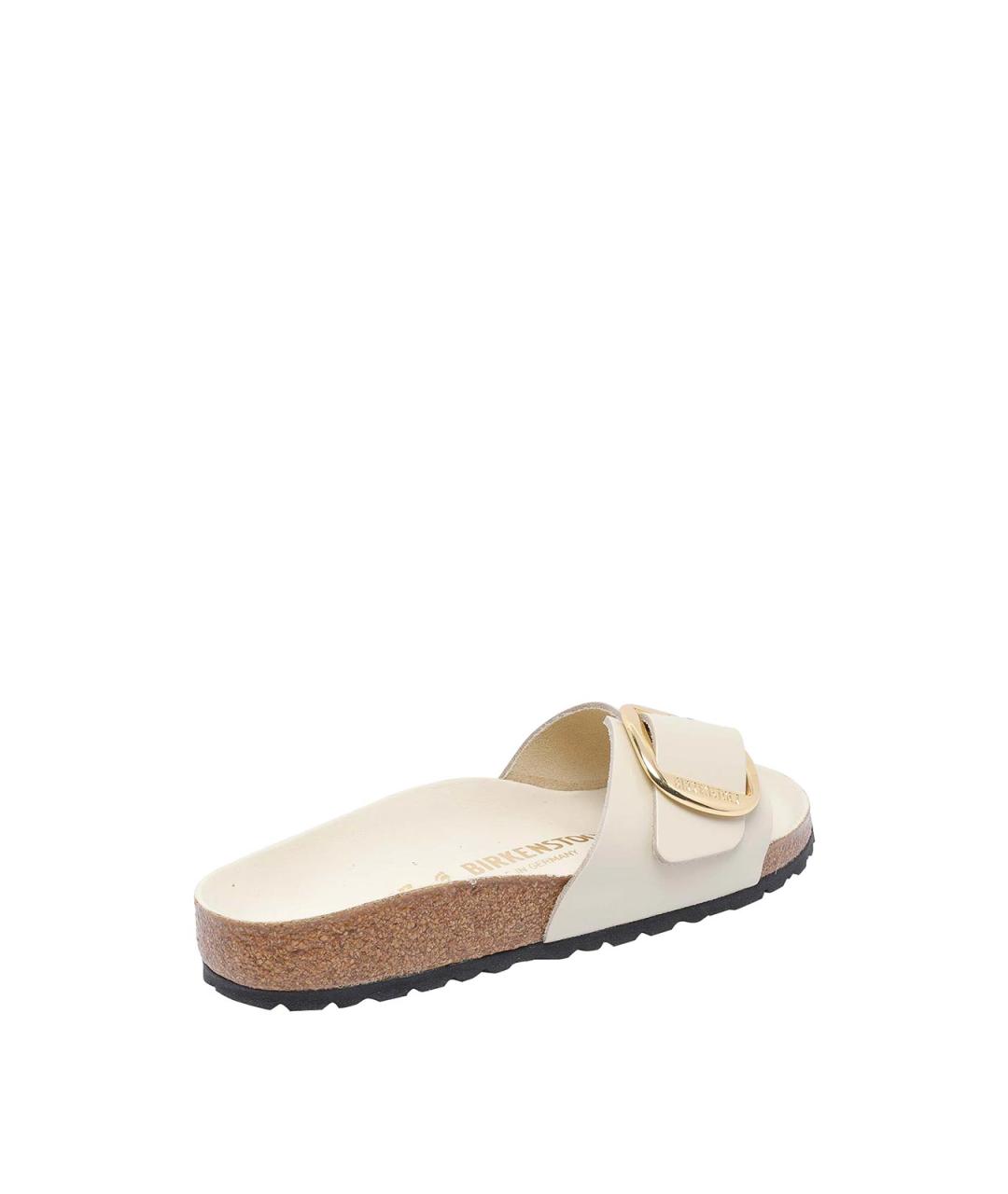 BIRKENSTOCK Белые кожаные шлепанцы, фото 3