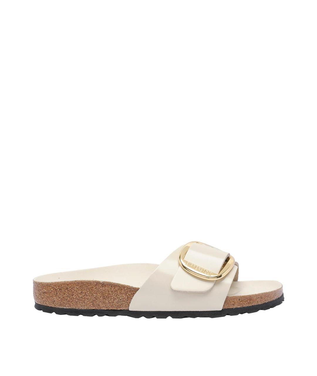 BIRKENSTOCK Белые кожаные шлепанцы, фото 1