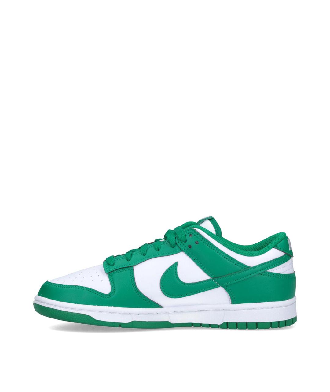 NIKE Зеленые кожаные низкие кроссовки / кеды, фото 3