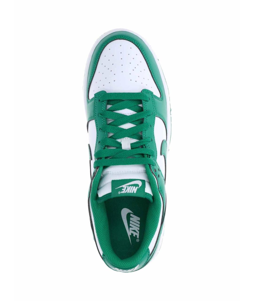 NIKE Зеленые кожаные низкие кроссовки / кеды, фото 5