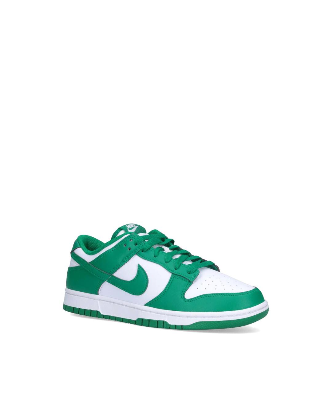 NIKE Зеленые кожаные низкие кроссовки / кеды, фото 2