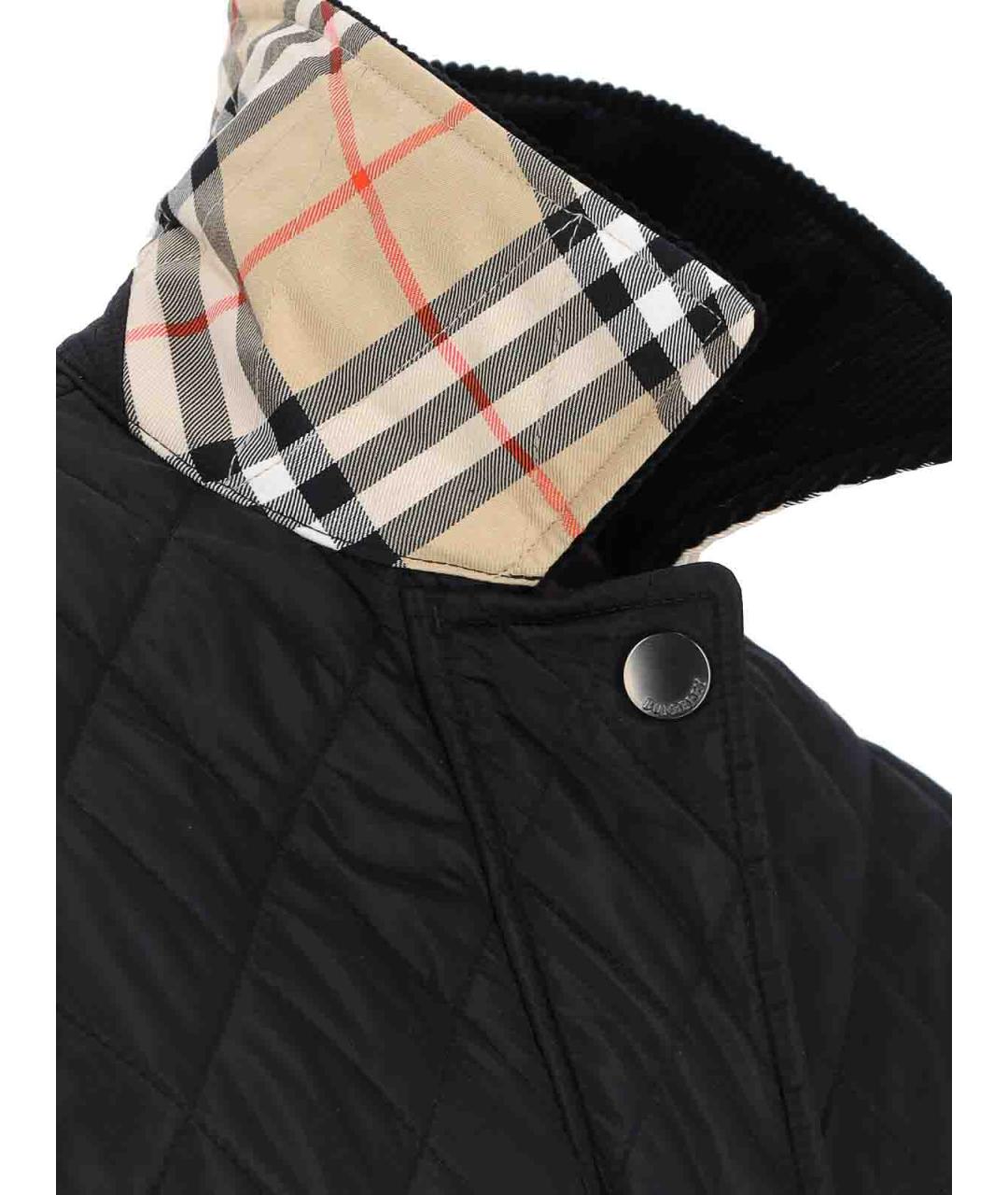 BURBERRY Черная полиамидовая куртка, фото 4