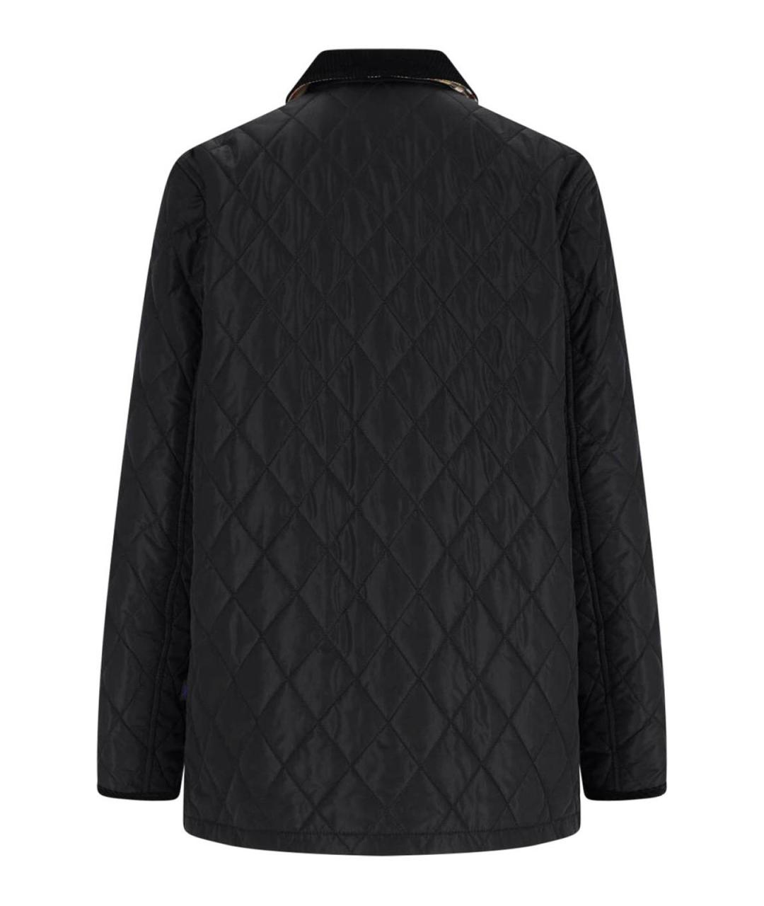 BURBERRY Черная полиамидовая куртка, фото 2