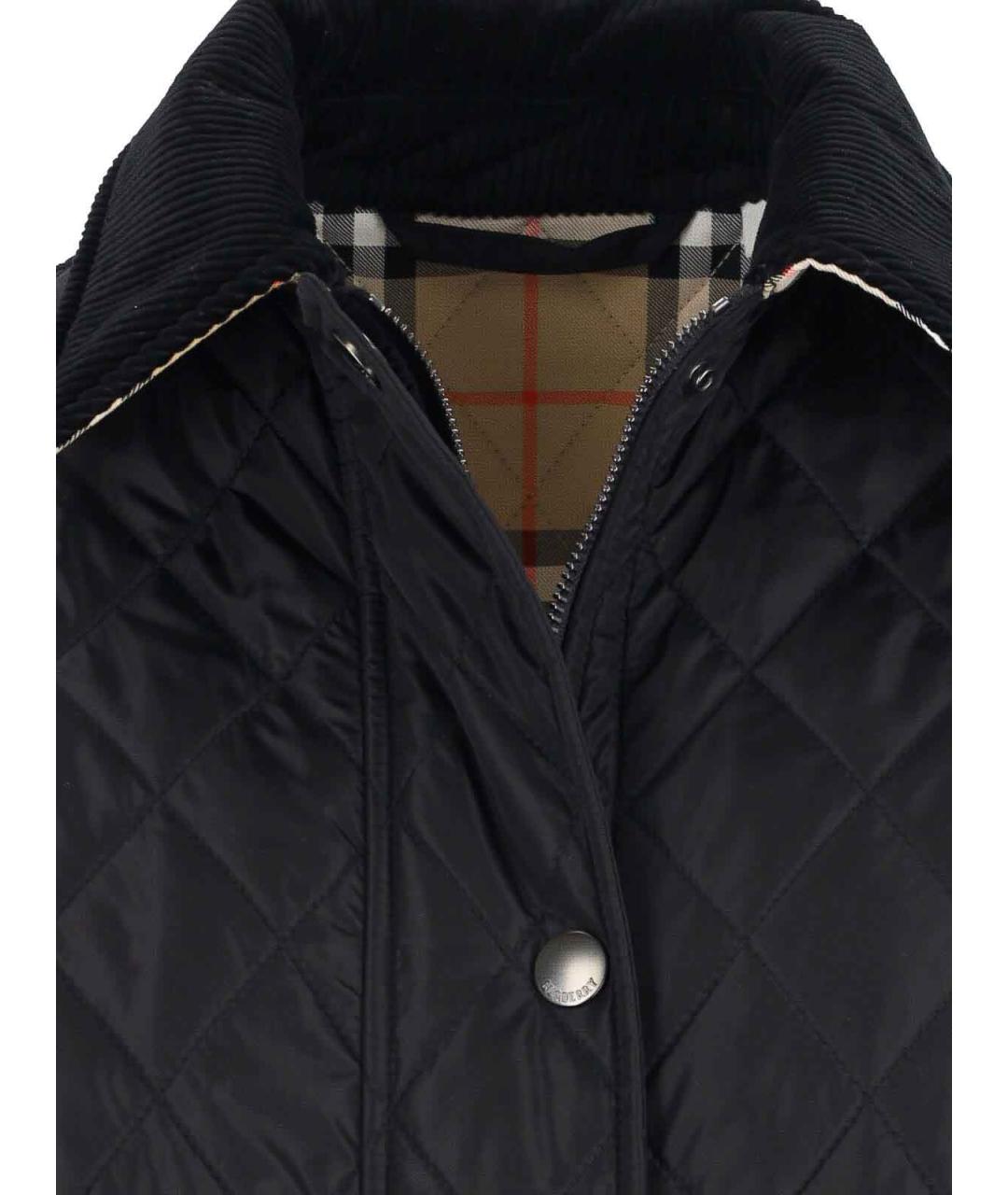 BURBERRY Черная полиамидовая куртка, фото 5