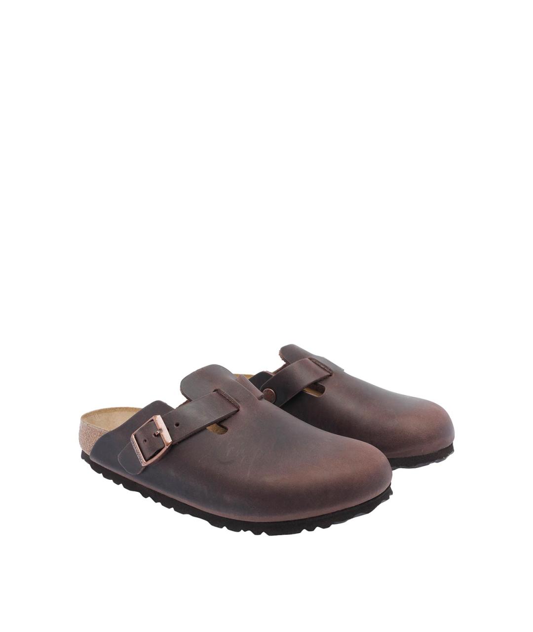 BIRKENSTOCK Коричневые кожаные мюли, фото 2
