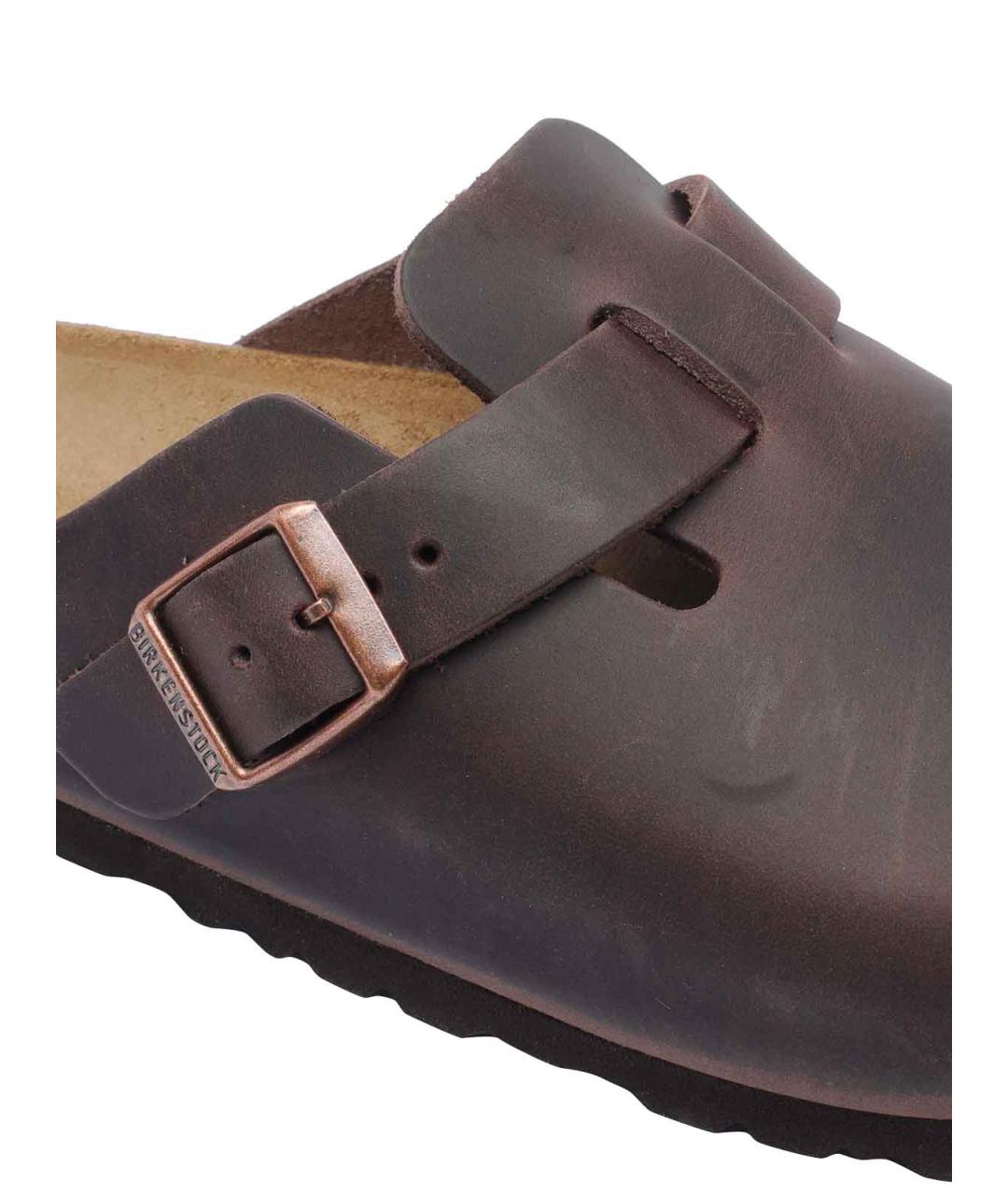 BIRKENSTOCK Коричневые кожаные мюли, фото 4