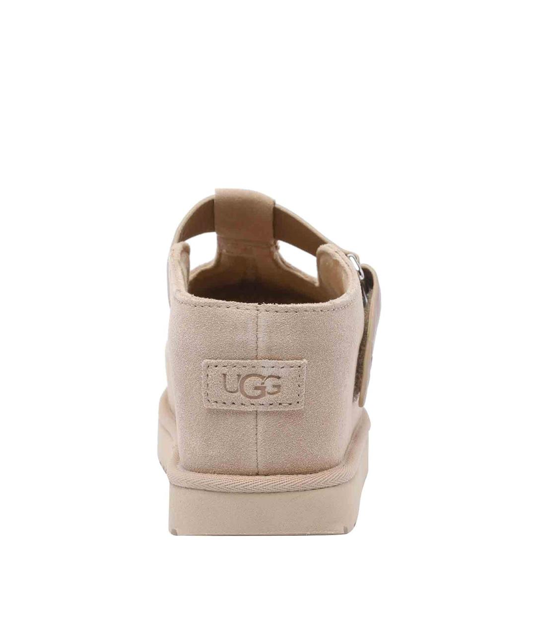 UGG Бежевые замшевые мюли, фото 4